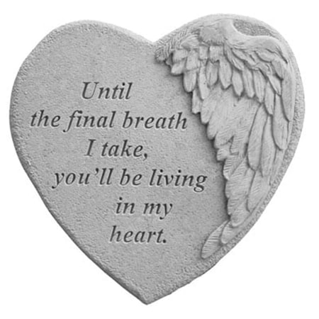 Kay Berry Winged Heart Memorial Stone - Until The Final Breath. KA313390